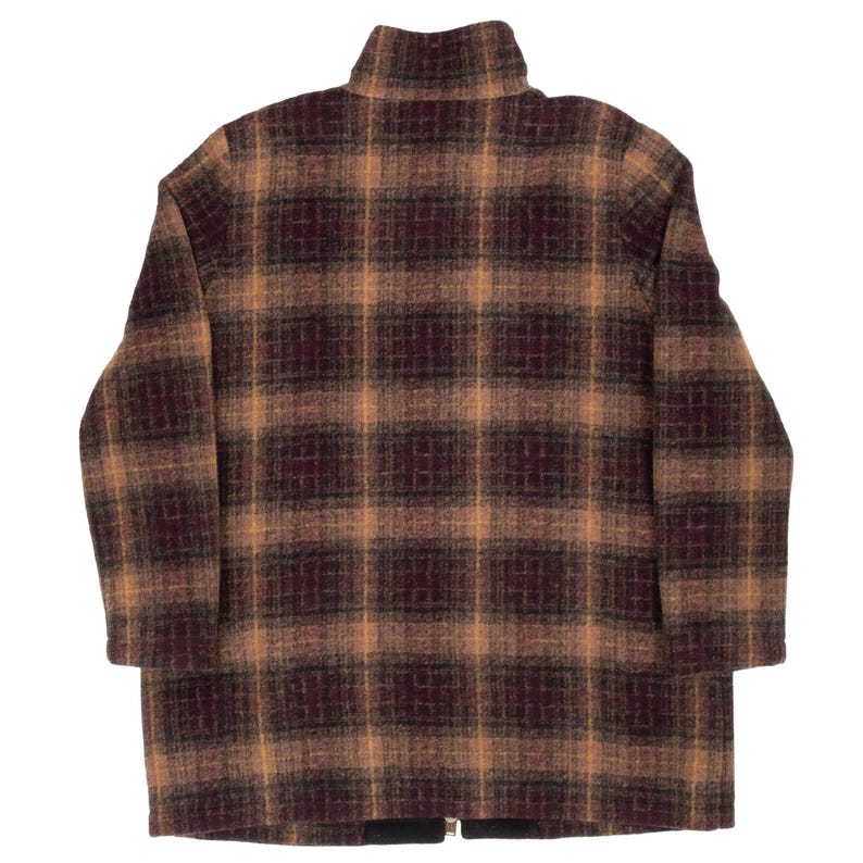 Cappotto/giacca vintage Pendleton in lana a quadri marroni, anni 2000, taglia XL immagine 3