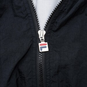 Vintage fila black windbreaker jacket 1990s medium immagine 6