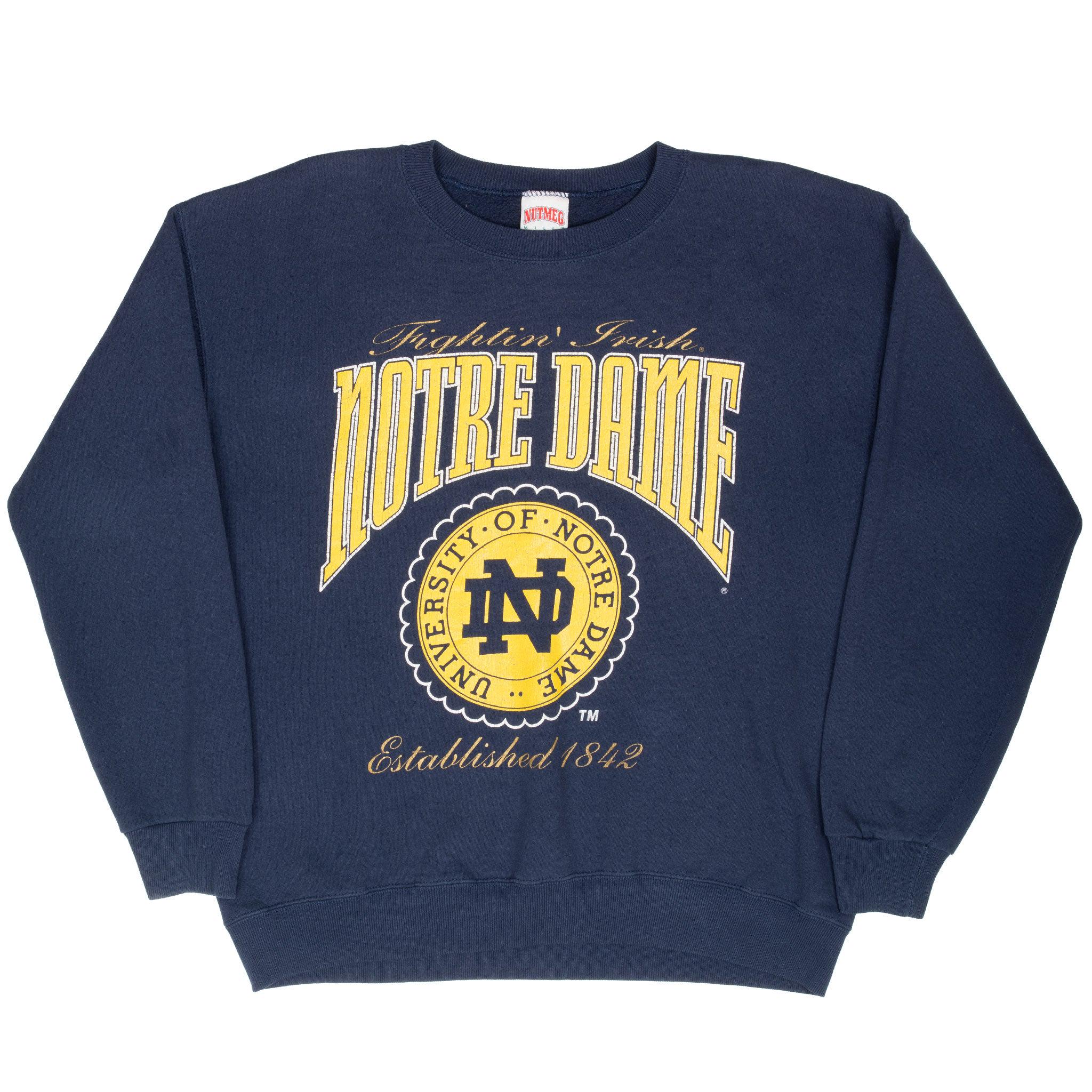 Vintage Ncaa Notre Dame Fighting Irish Sweatshirt 1990s Large Made