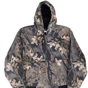 Chaqueta deportiva vintage de camuflaje de hojas y musgo, estilo años 90, talla XL, fabricada en EE. UU. imagen 1