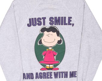 Vintage snoopy lucy van pelt sweatshirt 1990s medium made in usa