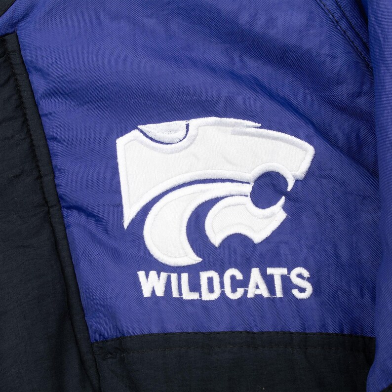 Vintage ncaa kansas city wildcats heavy windbreaker jacket 1990s large image 6