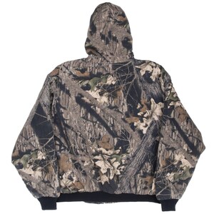 Chaqueta deportiva vintage de camuflaje de hojas y musgo, estilo años 90, talla XL, fabricada en EE. UU. imagen 4