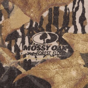 Vintage hunting mossy oak forest floor camo long sleeve pocket tee shirt large image 5