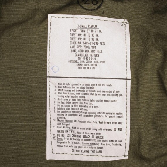 Vintage us army m65 woodland camo field jacket 19… - image 4