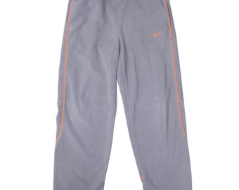 Pantalon de survêtement en polaire Nike Classic Swoosh gris orange années 2000 xl