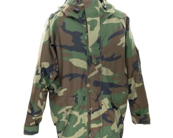 Vintage Goretex ECW Parka: Woodland Camo Army Jacket, Small - Etsy