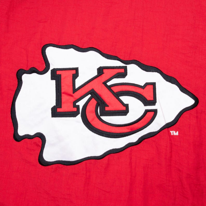 Vintage nfl kansas city chiefs starter windbreaker jacket 1990s xl image 6