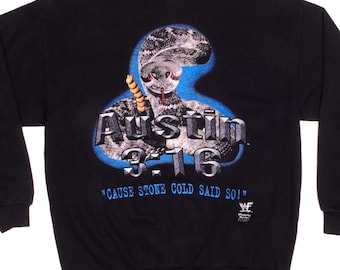 Vintage wwf stone cold steve austin 3:16 sweatshirt 1998 size large