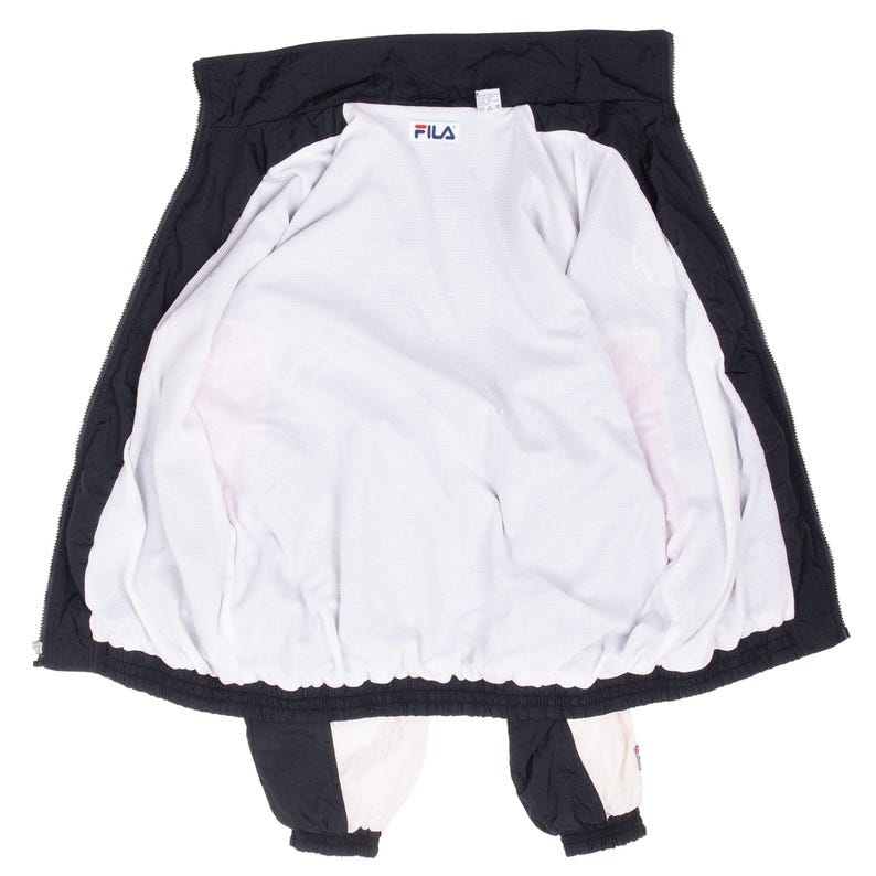 Vintage fila black windbreaker jacket 1990s medium immagine 7