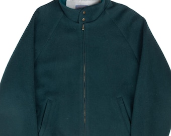 veste verte vintage pendleton laine mills des années 1970 taille xl fabriquée aux Etats-Unis
