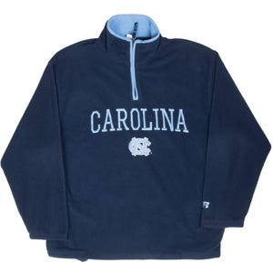 Vintage ncaa unc north carolina russell pullover fleece jacket xl 1990s image 2
