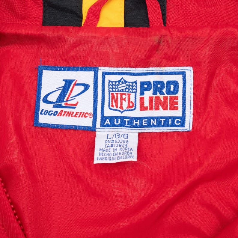 Vintage nfl kansas city chiefs logo athletic windbreaker jacket 1990s large image 4
