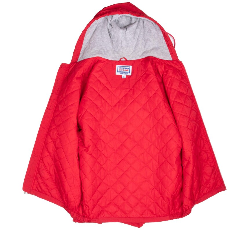 Vintage nfl kansas city chiefs starter windbreaker jacket 1990s xl image 7