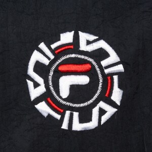 Vintage fila black windbreaker jacket 1990s medium immagine 4