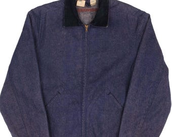 Vintage 1990s Big Ben by Wrangler Blanket Lined Jean Chore Coat