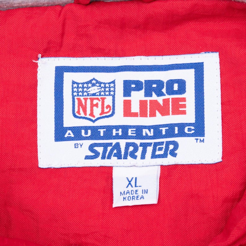 Vintage nfl kansas city chiefs starter windbreaker jacket 1990s xl image 4