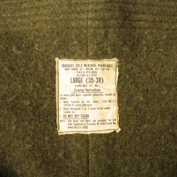 Vintage us army cold weather field trousers pants… - image 3
