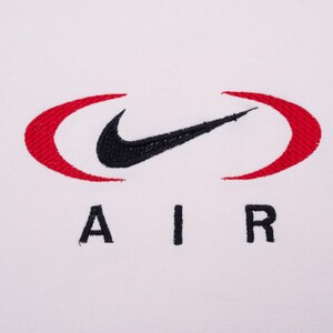 Vintage nike air big center swoosh cream sweatshirt 1990s xl made in usa image 5