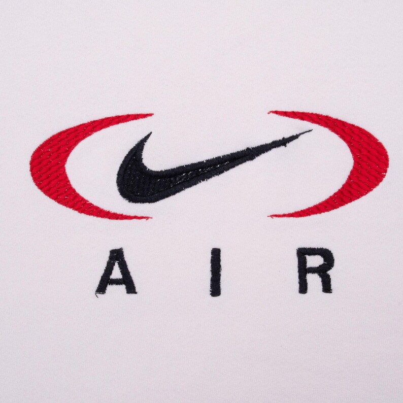 Vintage nike air big center swoosh cream sweatshirt 1990s xl made in usa image 5