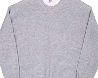 Vintage russell athletic blank grey sweatshirt 1980s xl made in usa