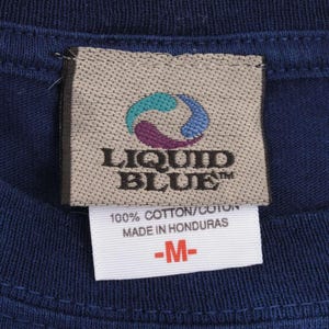 Vintage mlb tie dye new york ny yankees liquid blue tee shirt 1990s size medium image 6