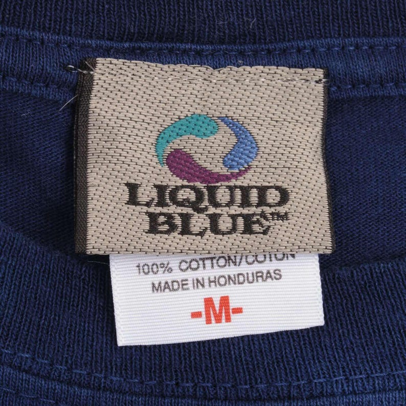 Vintage mlb tie dye new york ny yankees liquid blue tee shirt 1990s size medium image 6