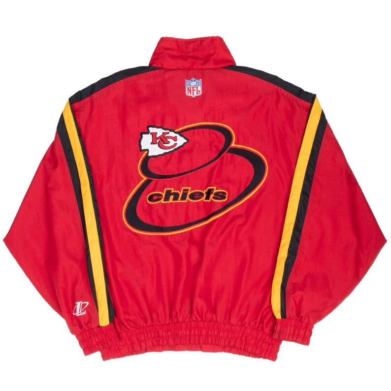 Vintage nfl kansas city chiefs logo athletic windbreaker jacket 1990s large image 3