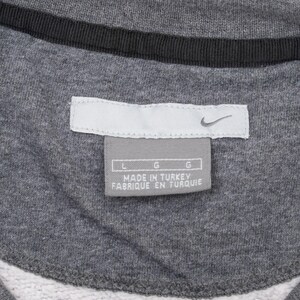 Vintage nike classic swoosh dark grey sweatshirt 2000s large image 6
