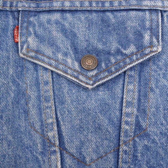 Vintage levis sherpa trucker denim jacket 2 pocke… - image 5