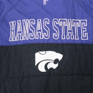 Vintage ncaa kansas city wildcats heavy windbreaker jacket 1990s large image 7