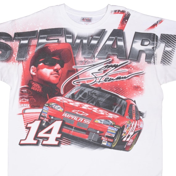 Vintage nascar all over print tony stewart office depot 2009 tee shirt 2xl