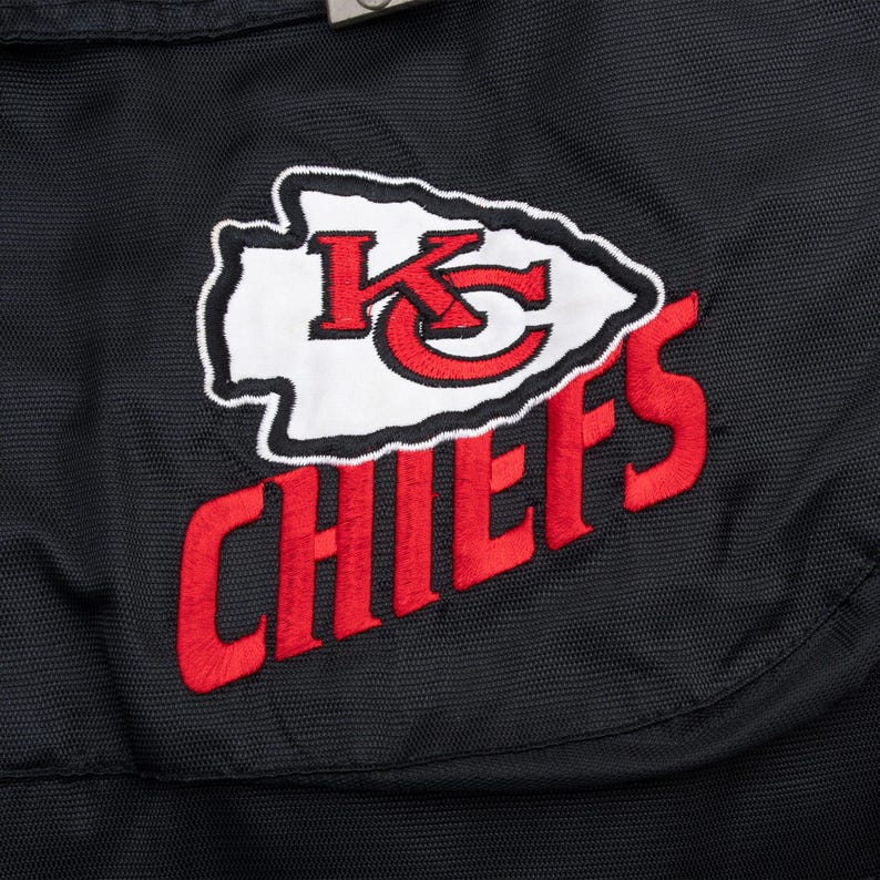 Vintage Proline NFL Kansas City Chiefs Logo sportliche schwere Jacke 1990er Jahre Größe XL Bild 6