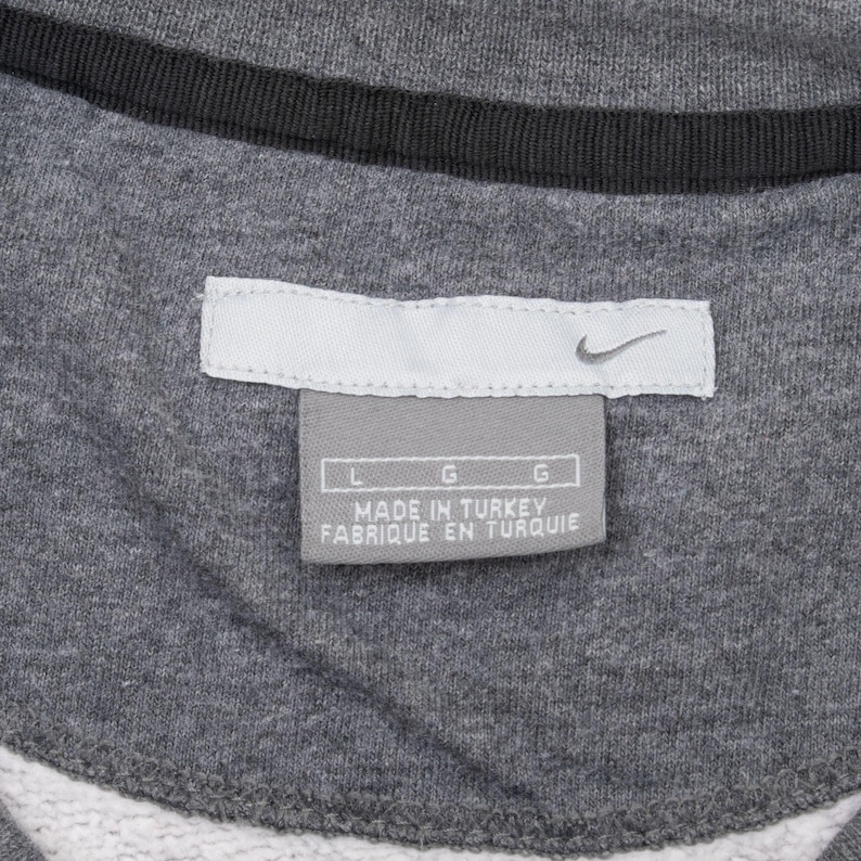 Vintage nike classic swoosh dark grey sweatshirt 2000s large image 7