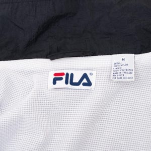 Vintage fila black windbreaker jacket 1990s medium immagine 5