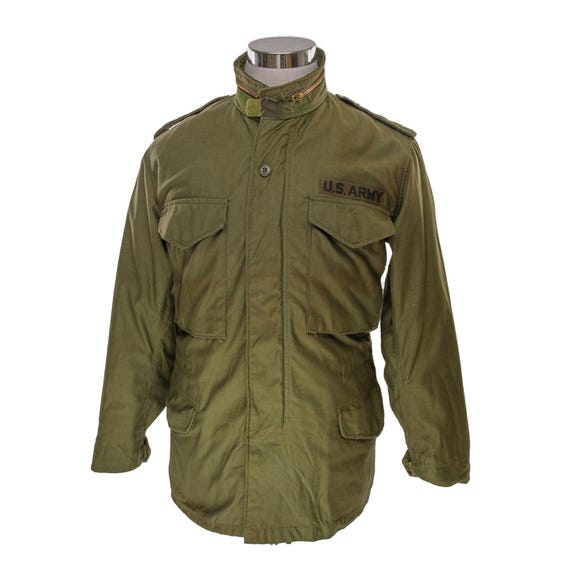 Vintage us army m-1965 m65 field jacket 1981 size… - image 2