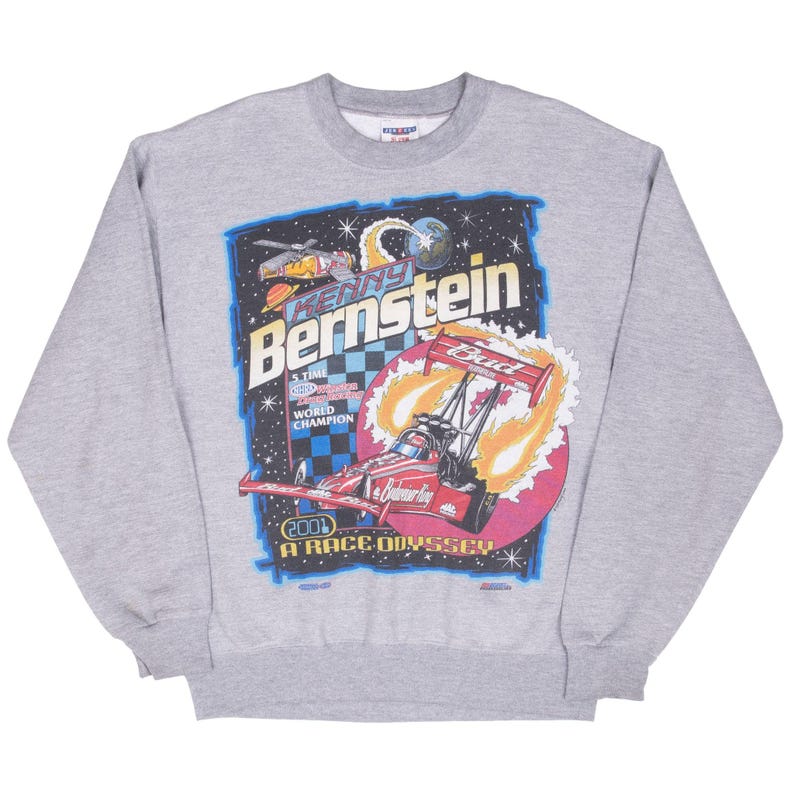 Vintage nhra racing kenny berstein 2001 sweatshirt medium image 2