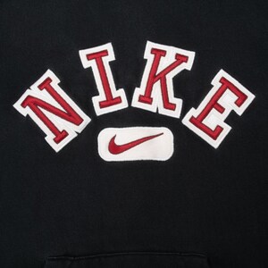 Vintage nike spellout swoosh black hoodie sweatshirt 2000s size medium image 5