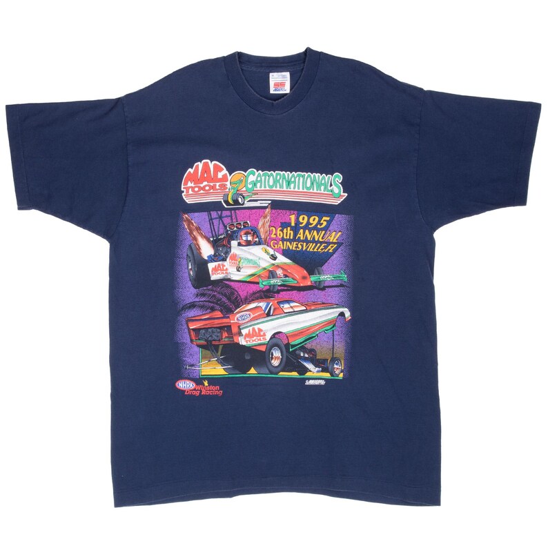 Vintage nhra gator & northwest nationals 1995 tee shirt xl made in usa image 2