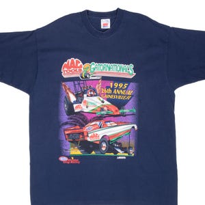 Vintage nhra gator & northwest nationals 1995 tee shirt xl made in usa image 1