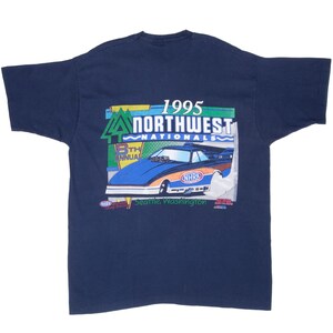Vintage nhra gator & northwest nationals 1995 tee shirt xl made in usa image 3