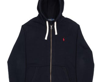 Vintage Y2K Polo Ralph Lauren White Zip up Hoodie Sweatshirt Size