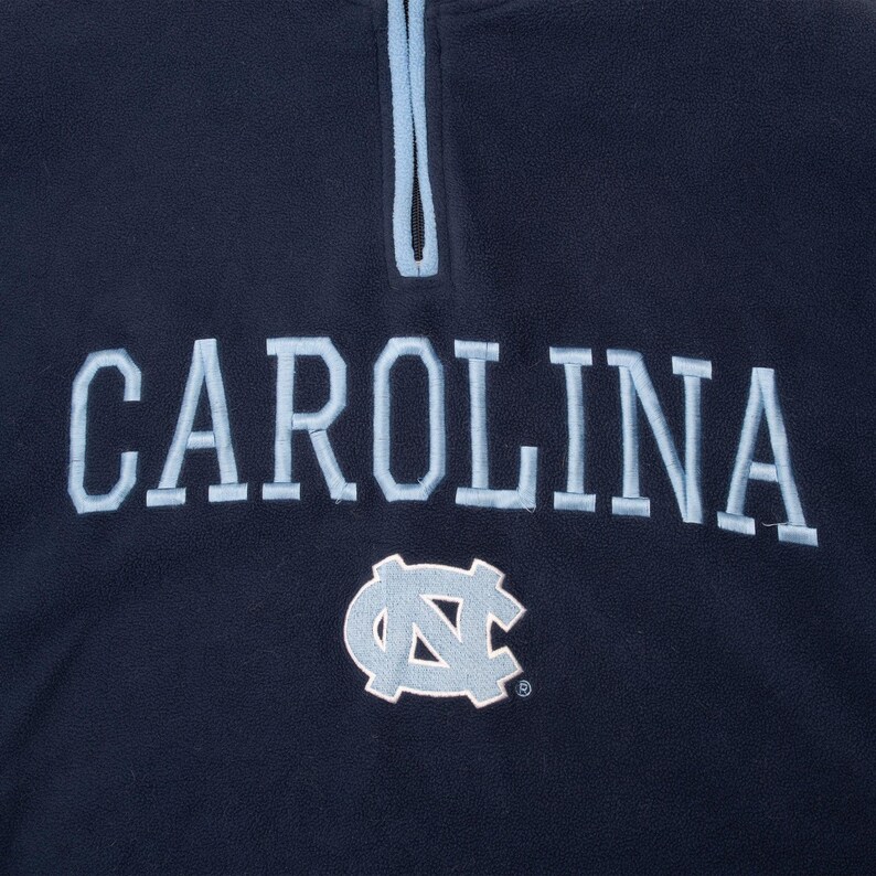Vintage ncaa unc north carolina russell pullover fleece jacket xl 1990s image 5