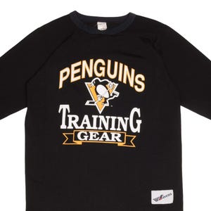 maillot d'entraînement vintage des Penguins de Pittsburgh de la LNH des années 1980, taille XL