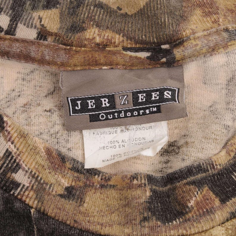 Vintage hunting mossy oak forest floor camo long sleeve pocket tee shirt large image 4