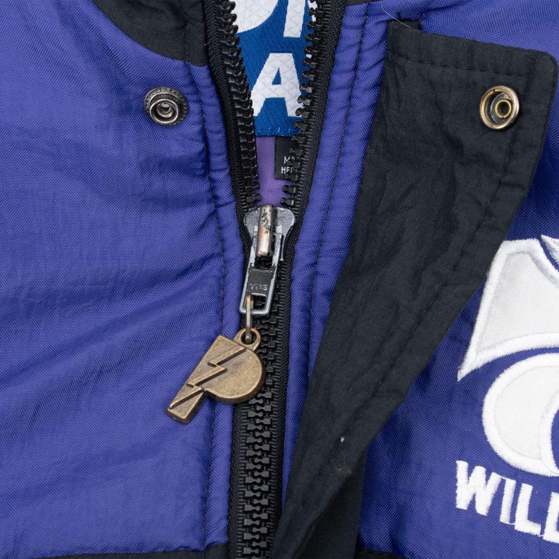 Vintage ncaa kansas city wildcats heavy windbreaker jacket 1990s large image 5