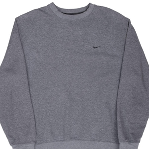Vintage nike classic swoosh dark grey sweatshirt 2000s large image 1