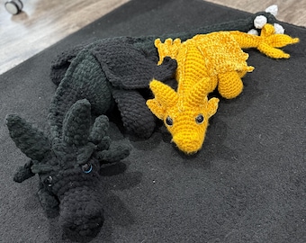 Fourth Wing Dragon Plush – Tairn & Andarna | Handmade Crochet Fantasy Plushies