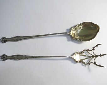 Vintage Sterling Silber Salatbesteck von Canterbury