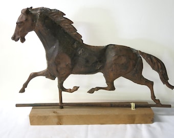 Copper Painted Horse Weathervane Late 19th C.